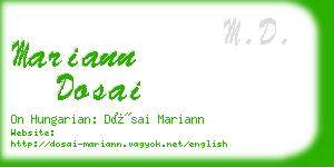 mariann dosai business card